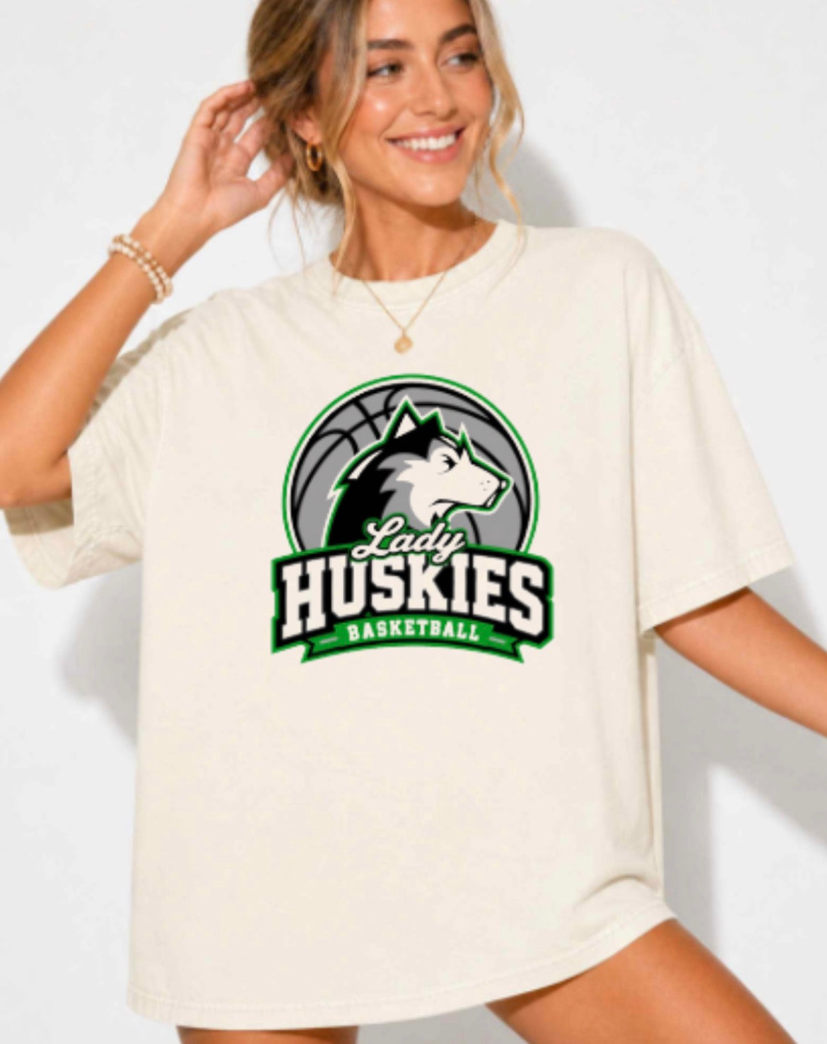 Lady Huskies Basketball Comfort Colors Unisex Heavyweight RS T-Shirt