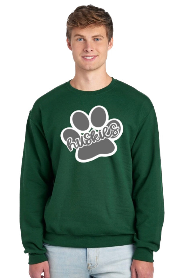 Huskies Paw Crewneck Sweatshirt