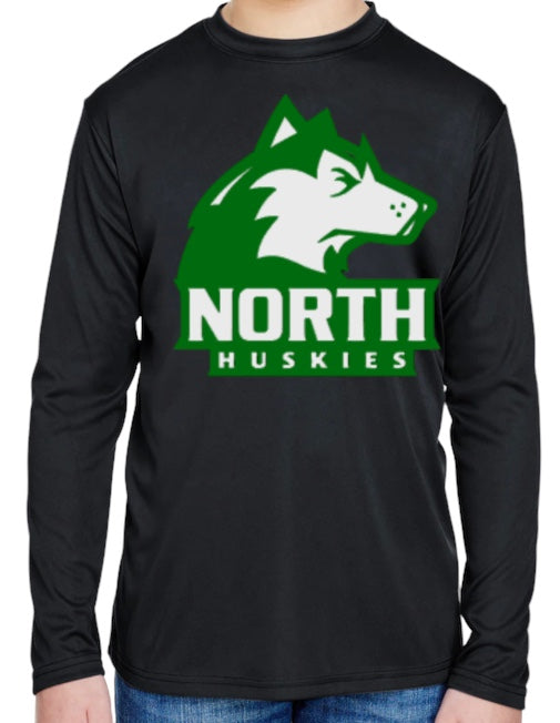 NORTH HUSKIES Long Sleeve Performance Tee-Youth