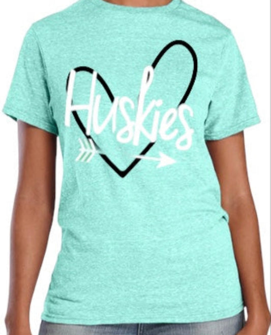 HUSKIES Heart Cotton Blend Tee