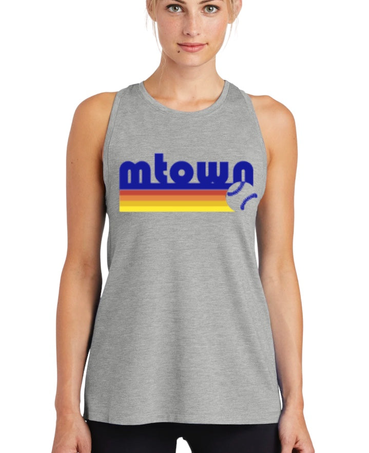 MTOWN RETRO Tri-Blend Racerback Tank