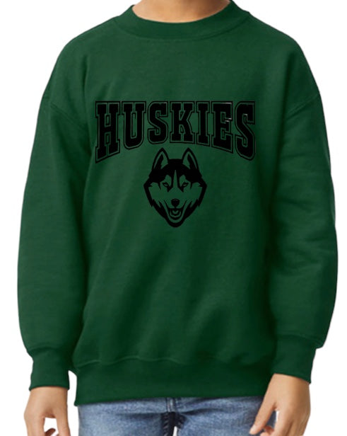 HUSKIES Logo Crewneck Sweatshirt-Youth