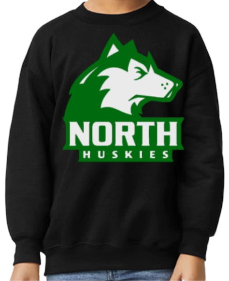 NORTH HUSKIES Crewneck Sweatshirt-Youth