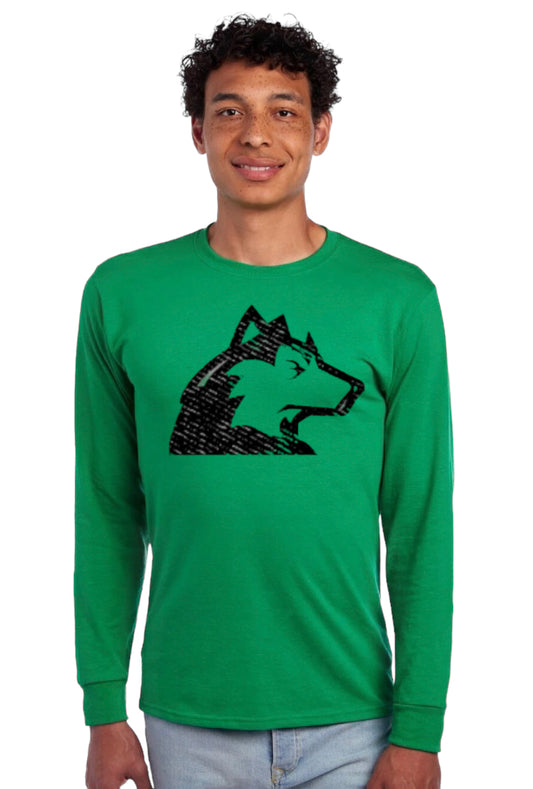 Husky Head Distressed Long Sleeve Tee