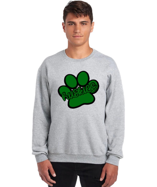 Huskies Paw Crewneck Sweatshirt