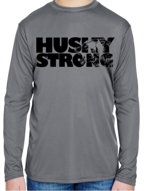 HUSKY STRONG Long Sleeve Performance Tee-Youth