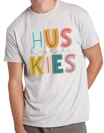 Pastel HUSKIES Cotton Blend Tee