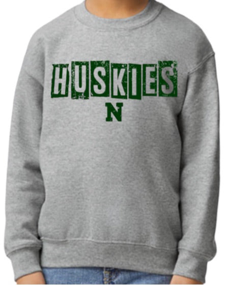 HUSKIES Halftime Crewneck Sweatshirt-Youth