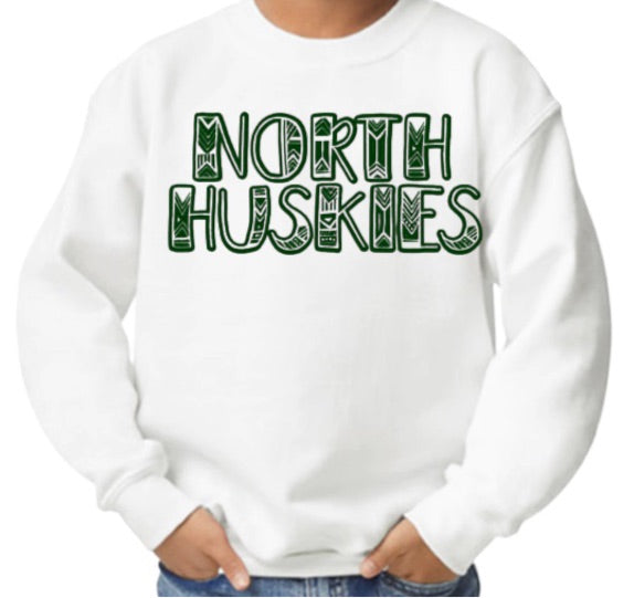 HUSKIES Azteca Crewneck Sweatshirt-Youth