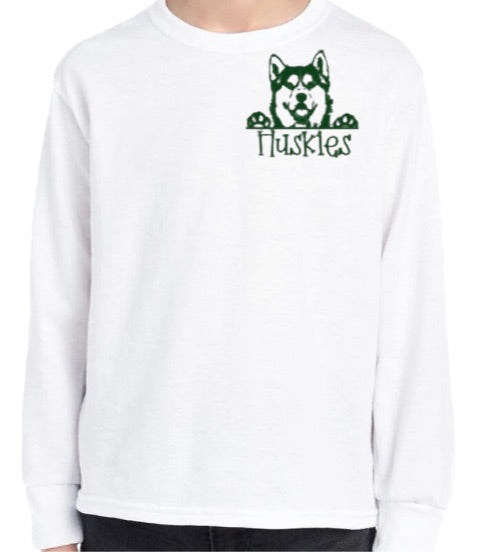 Pocket Husky Long Sleeve Tee-Youth