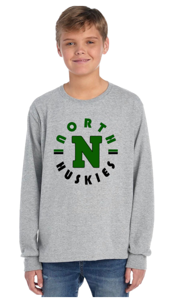 North Huskies Long Sleeve Tee-Youth