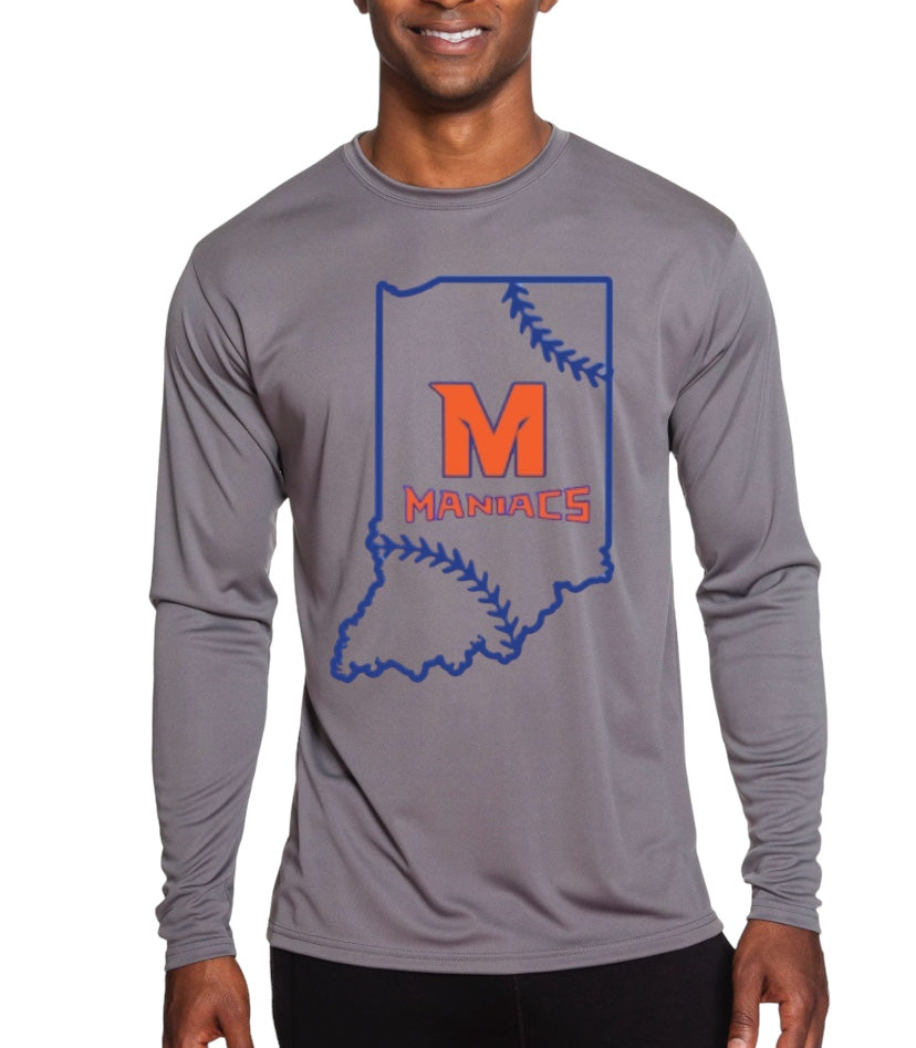 INDIANA MANIACS Performance Tee-Long Sleeve