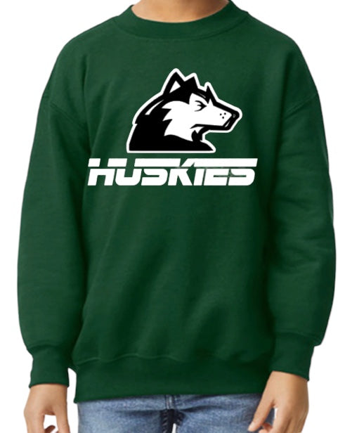 HUSKIES Sports Night Crewneck Sweatshirt-Youth