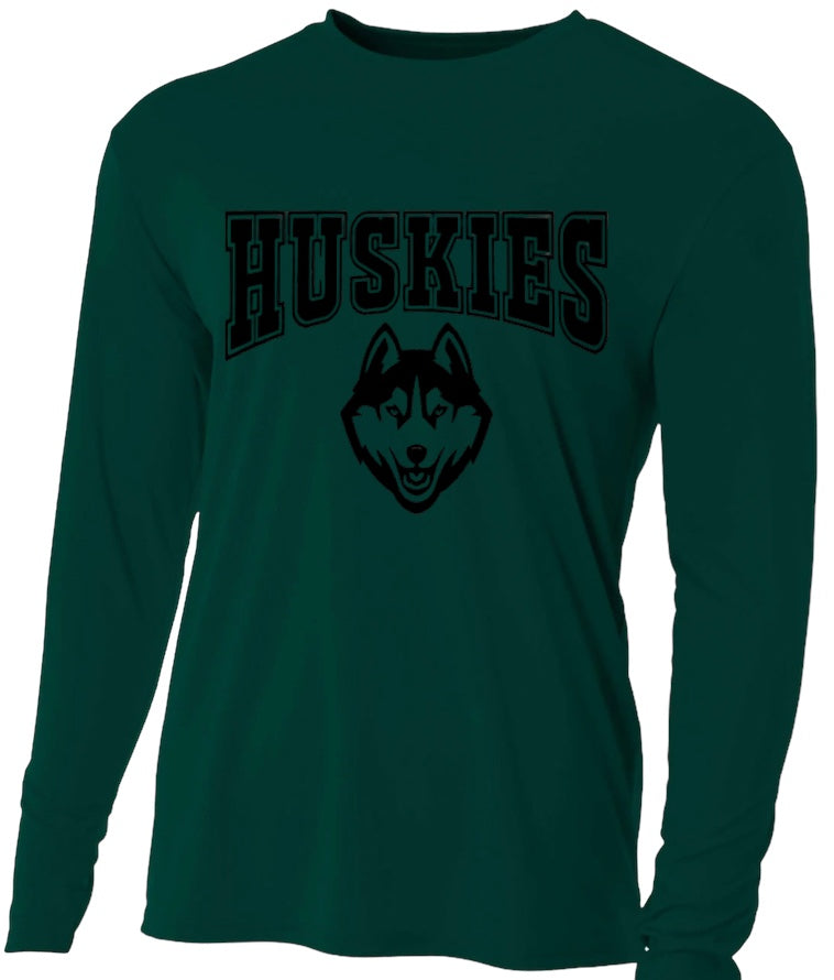 HUSKIES Logo Long Sleeve Performance Tee-Youth