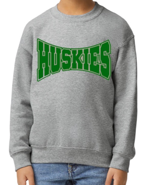 Warped HUSKIES Crewneck Sweatshirt-Youth