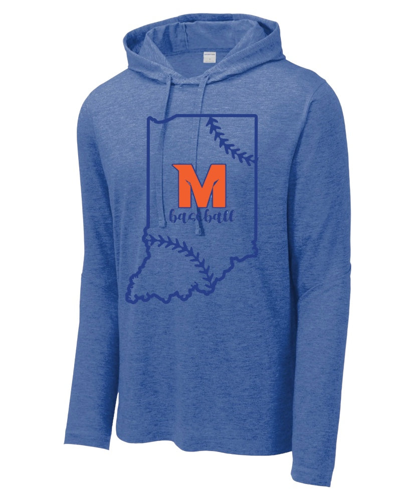 INDIANA MTOWN Tri-Blend Wicking Long Sleeve Hoodie