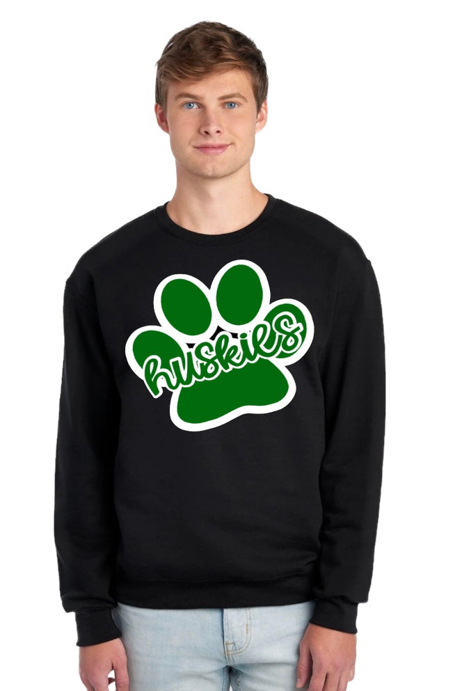 Huskies Paw Crewneck Sweatshirt