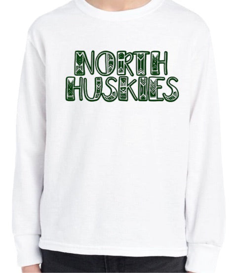 HUSKIES Azteca Long Sleeve Tee-Youth