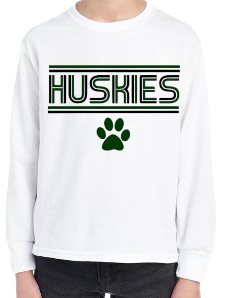 Retro HUSKIES Long Sleeve Tee-Youth