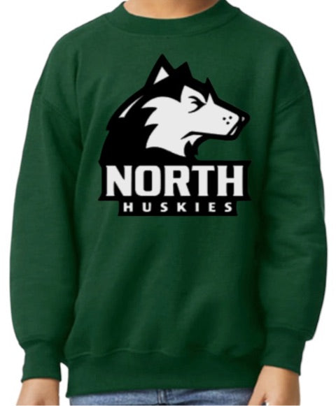 NORTH HUSKIES Crewneck Sweatshirt-Youth