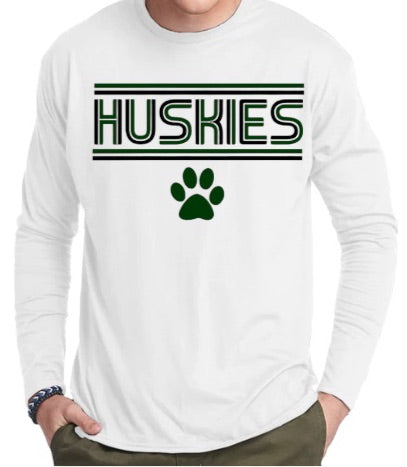 Retro HUSKIES Long Sleeve Tee