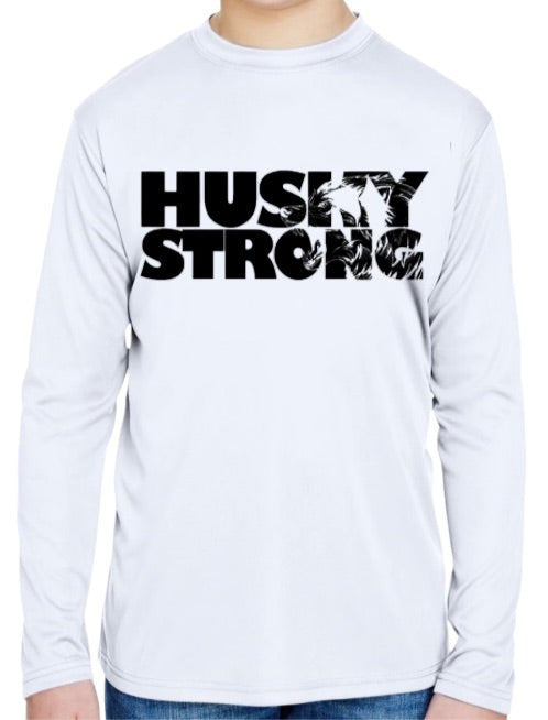 HUSKY STRONG Long Sleeve Performance Tee-Youth