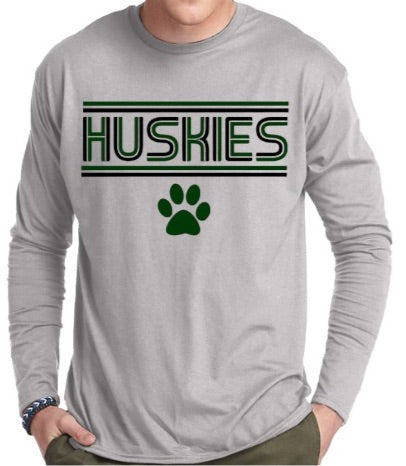 Retro HUSKIES Long Sleeve Tee