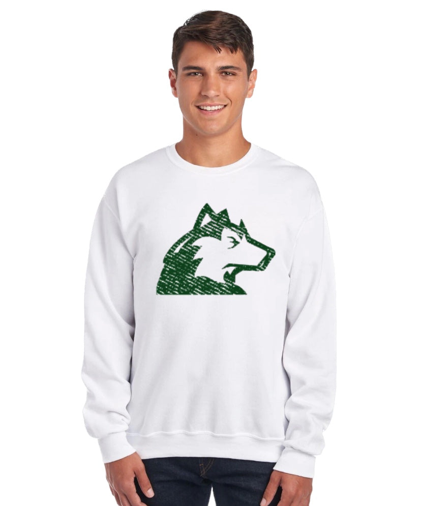 Husky Head Distressed Crewneck Sweatshirt