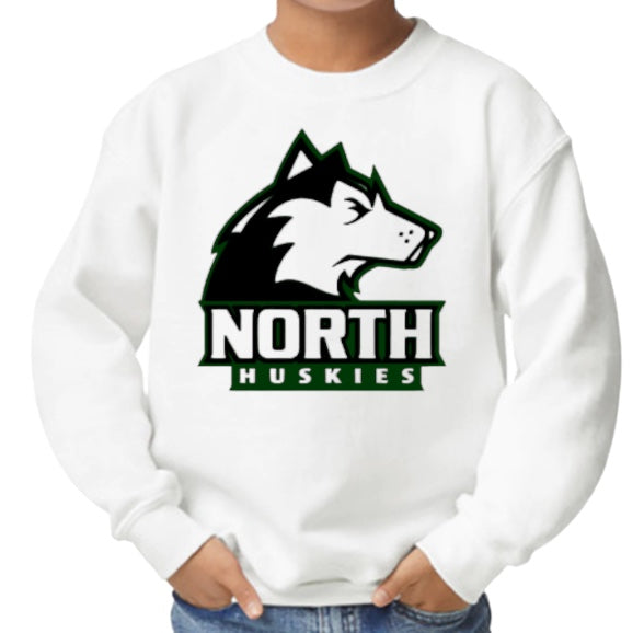 NORTH HUSKIES Crewneck Sweatshirt-Youth