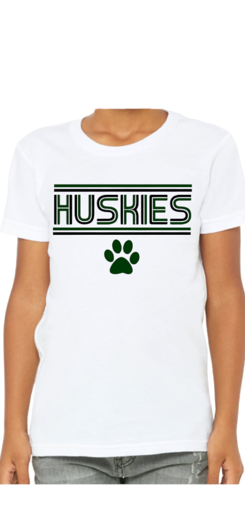 Retro HUSKIES Cotton Blend Tee-Youth