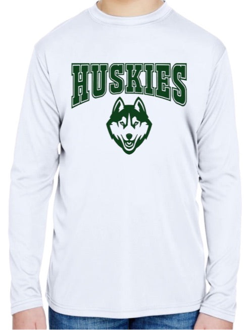 HUSKIES Logo Long Sleeve Performance Tee-Youth