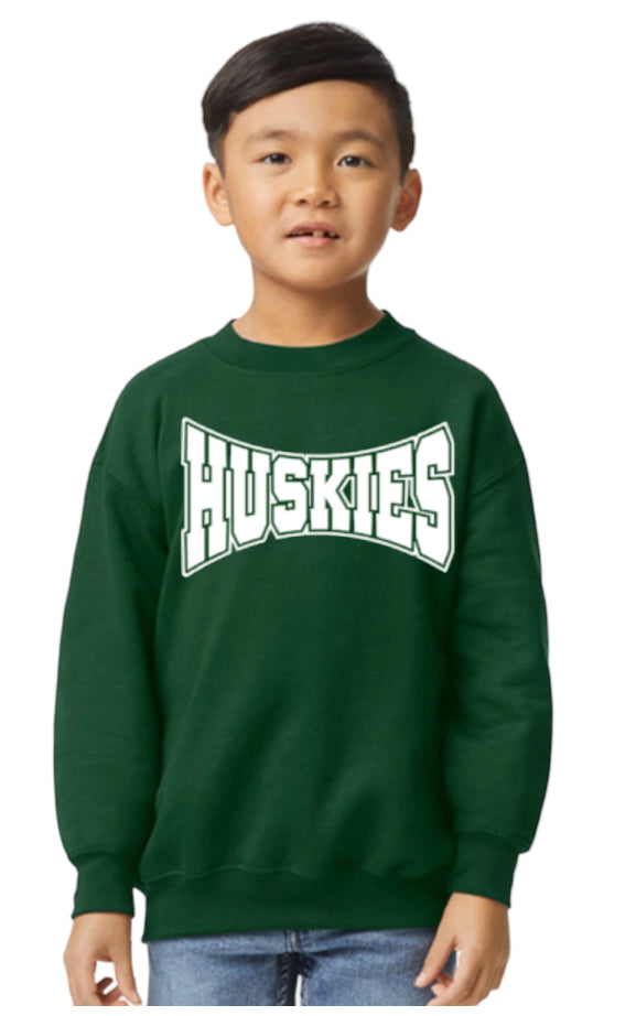 Warped HUSKIES Crewneck Sweatshirt-Youth