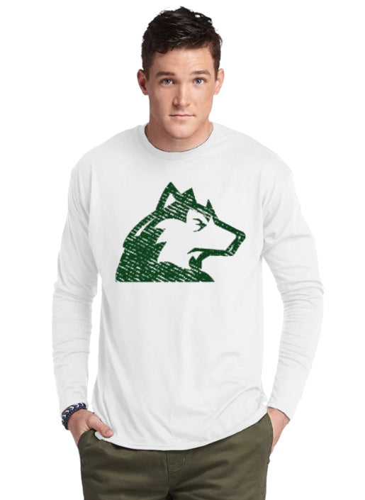 Husky Head Distressed Long Sleeve Tee