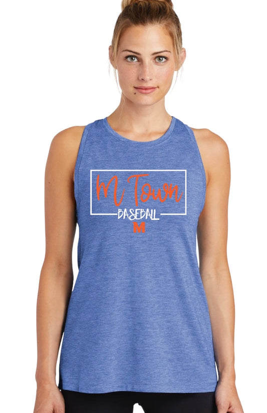 MTOWN BASEBALL Square Tri-Blend Racerback Tank