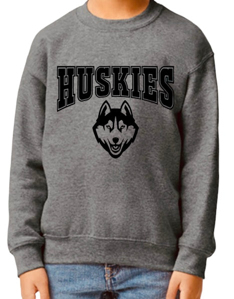 HUSKIES Logo Crewneck Sweatshirt-Youth