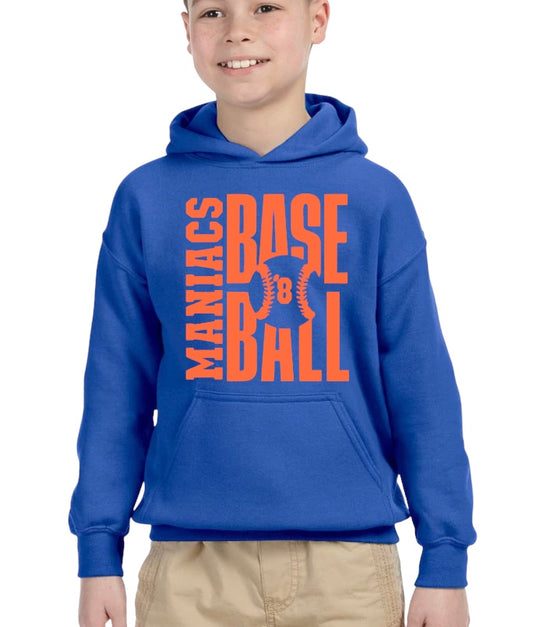 MANIACS BASEBALL Hooded Sweatshirt-YOUTH