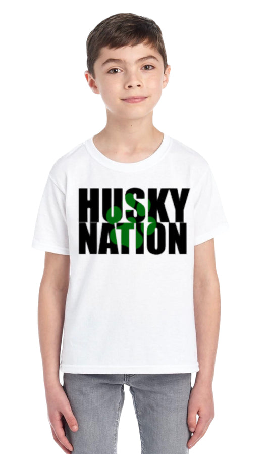 HUSKY NATION Cotton Blend Tee-Youth