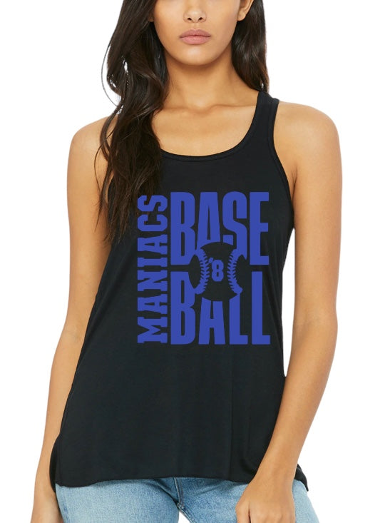 MANIACS BASEBALL Flowy Racerback  Tank