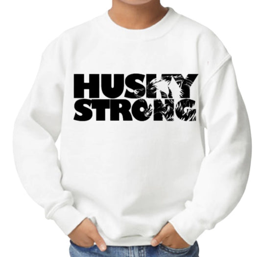 HUSKY STRONG Crewneck Sweatshirt-Youth