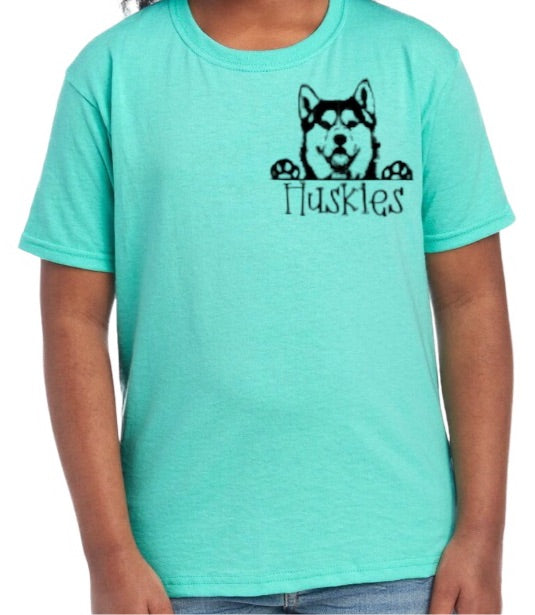 Pocket Husky Cotton Blend Tee-Youth