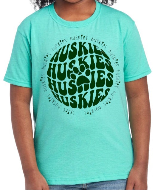 HUSKIES Orb Cotton Blend Tee-Youth