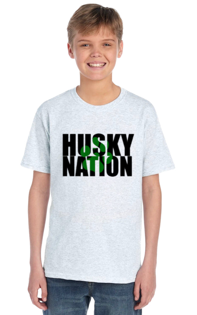 HUSKY NATION Cotton Blend Tee-Youth