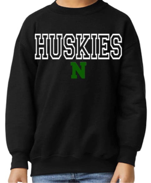 HUSKIES Letterman Crewneck Sweatshirt-Youth