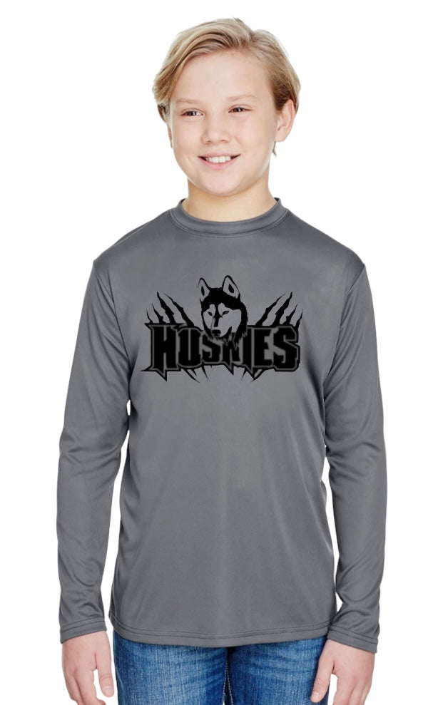 HUSKIES Claw Long Sleeve Performance Tee-Youth