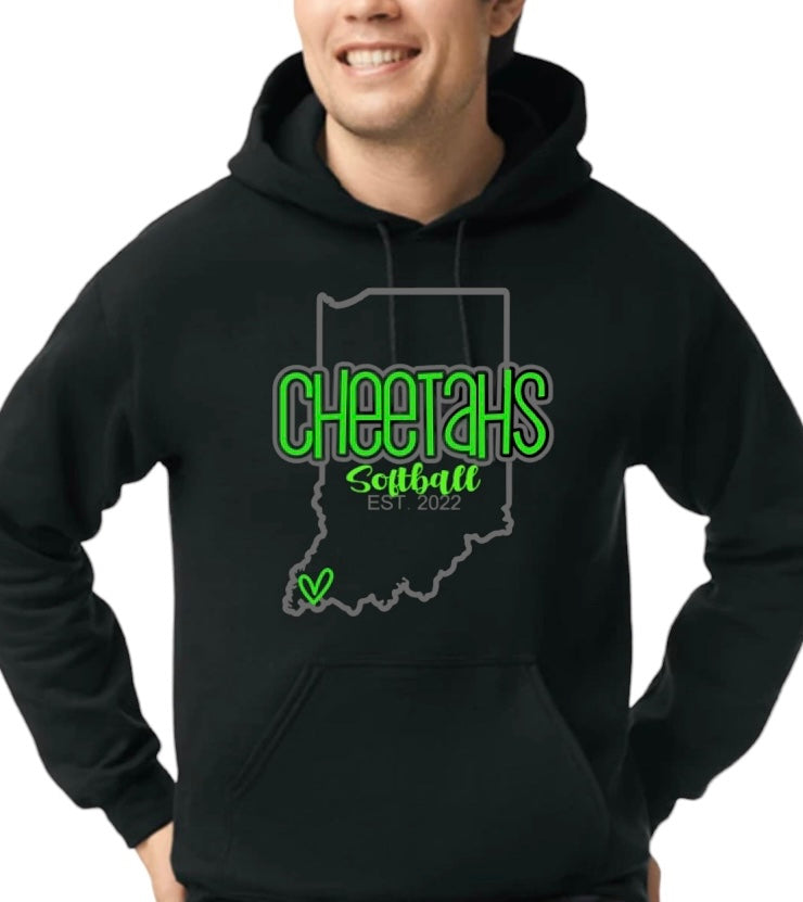 Cheetahs IN 💚 Hooded Sweatshirt