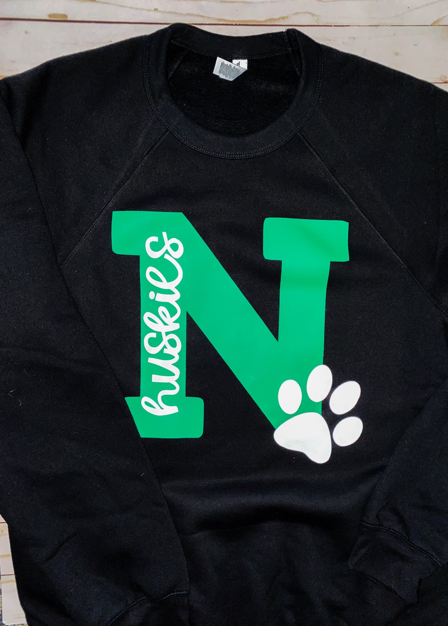 Huskies Paw Print Crewneck Sweatshirt