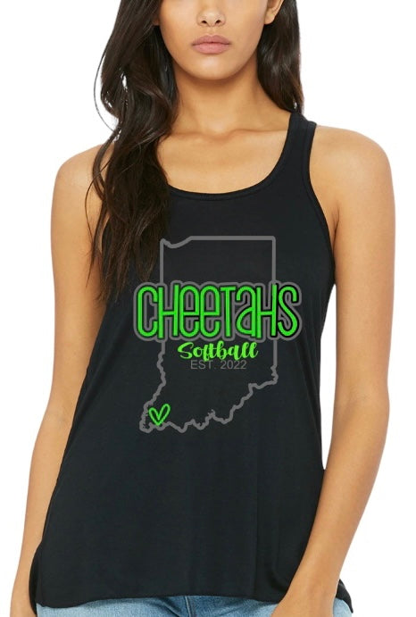 Cheetahs IN 💚 Flowy Racerback Tank