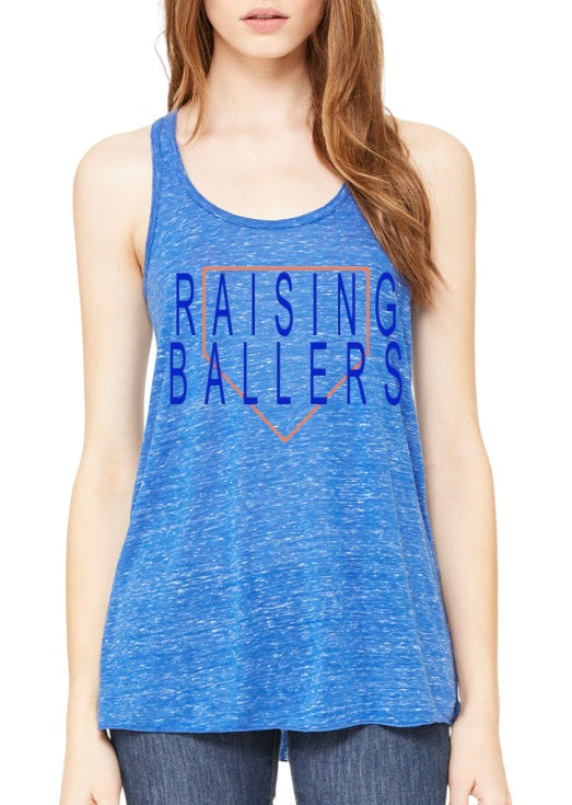 RAISING BALLERS Flowy Racerback Tank