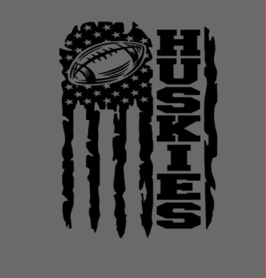 Huskies American Flag Cotton Blend Tee