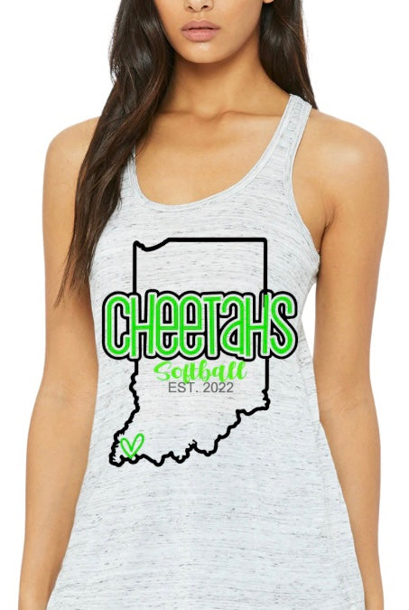 Cheetahs IN 💚 Flowy Racerback Tank